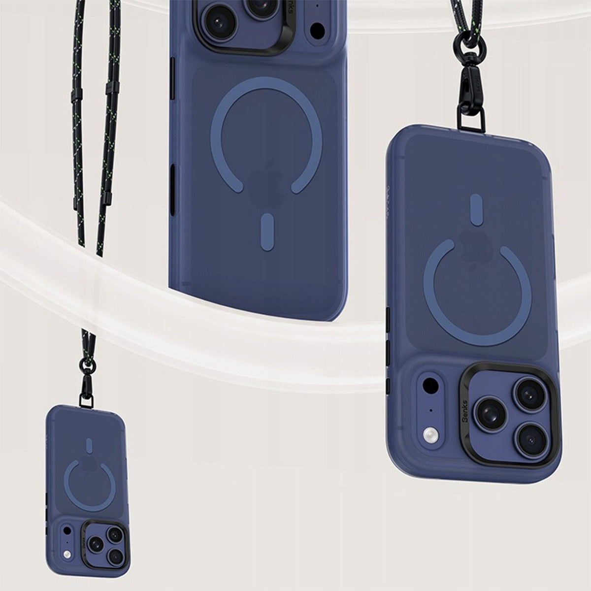 Benks Funda con Airbags Anticaídas para iPhone 17 Pro Compatible con MagSafe, Azul
