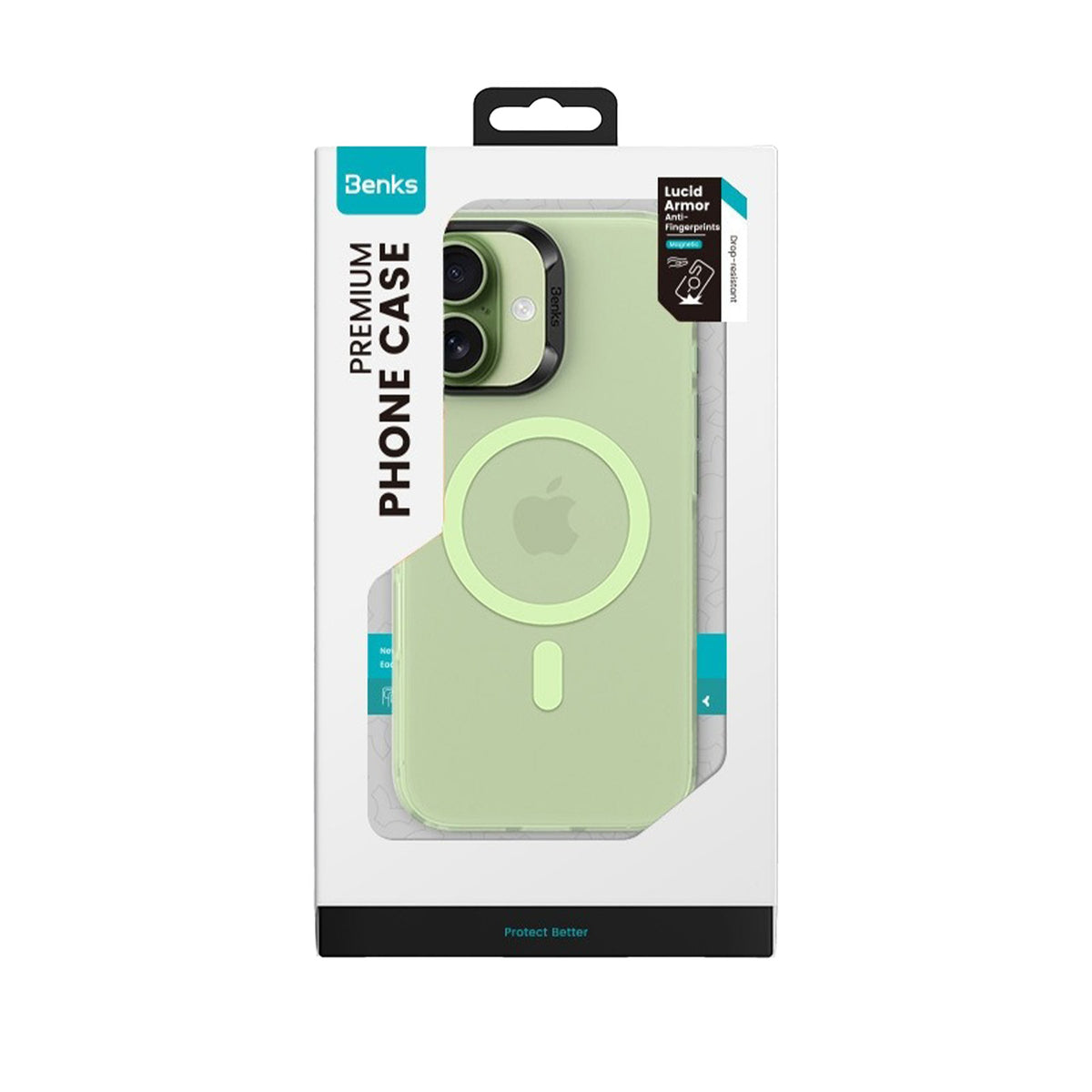 Benks Funda con Airbags Anticaídas para iPhone 17 Compatible con MagSafe, Verde