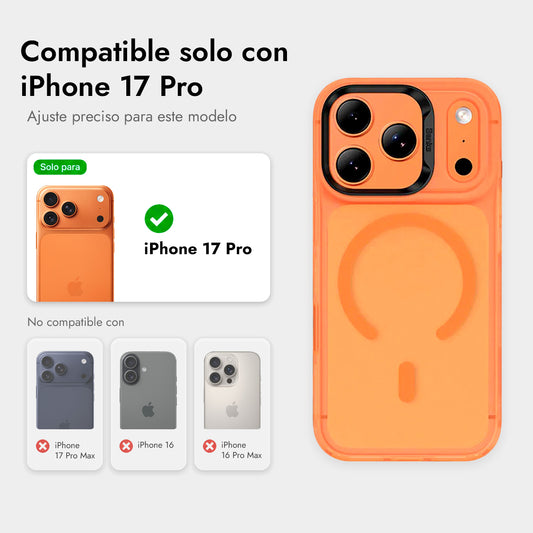 Benks iPhone 17 Pro Case – Orange MagSafe Case, Drop Protection with Airbag and Precise Camera Button