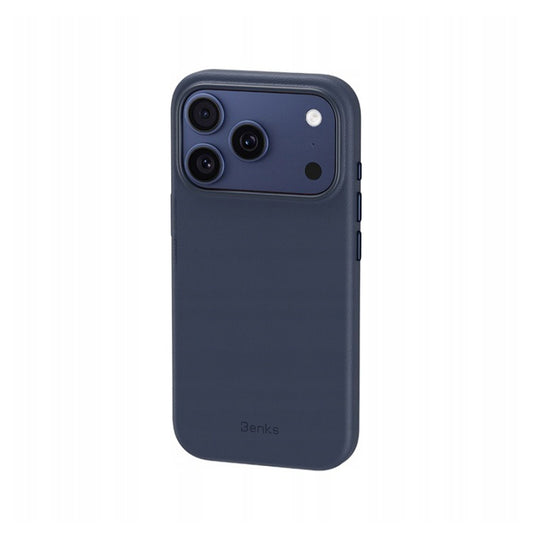 Benks Funda de Acabado Tipo Piel para iPhone 17 Pro Max/18 Pro Max Compatible con MagSafe, Azul