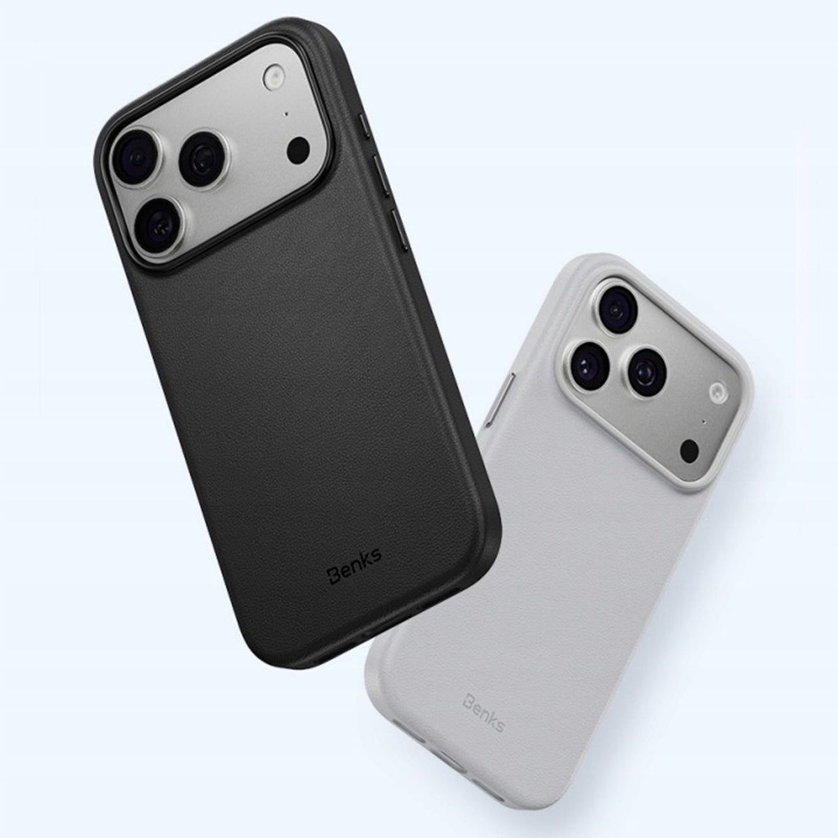 Benks Funda de Acabado Tipo Piel para iPhone 17 Pro/18 Pro Compatible con MagSafe, Azul