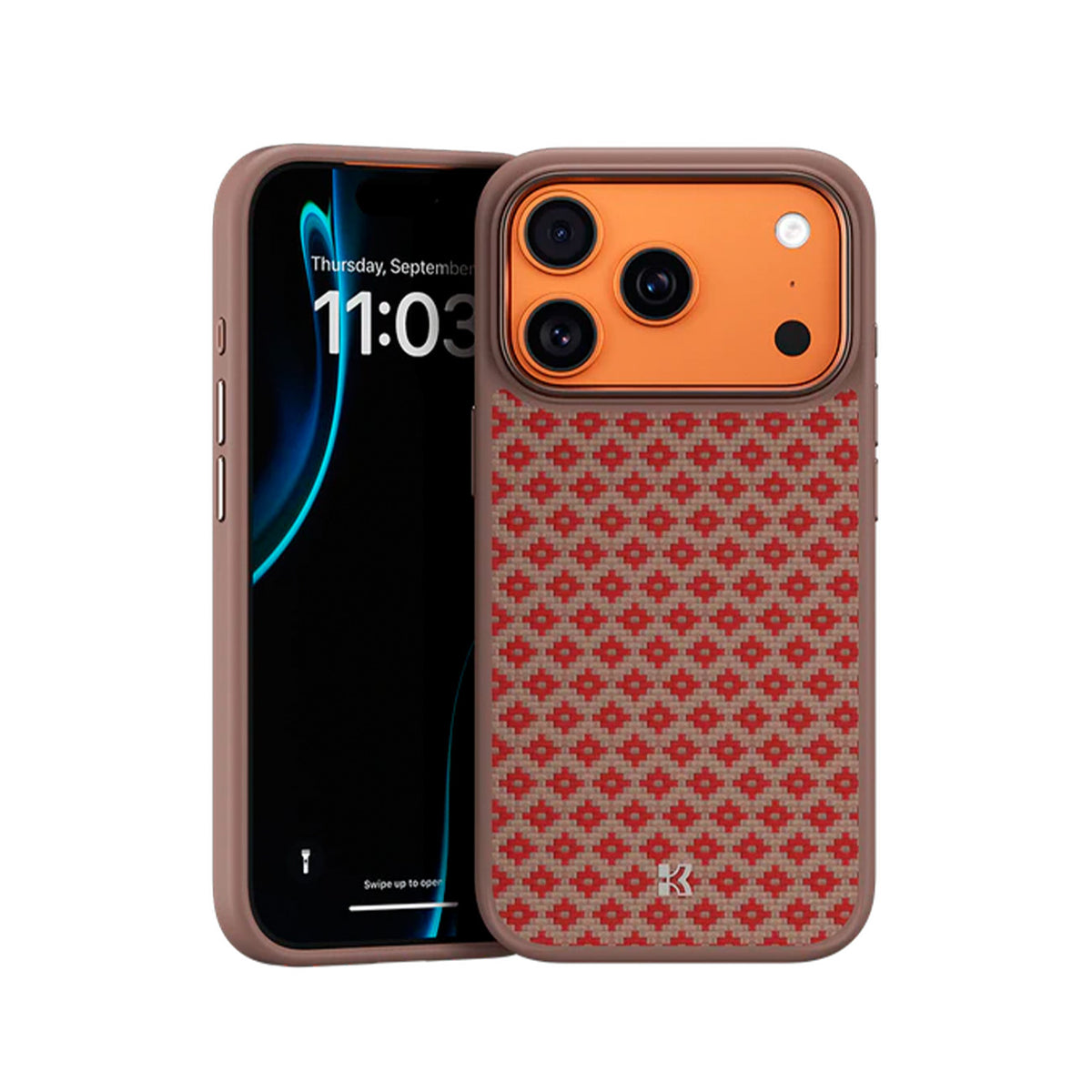 Benks Funda ArmorGrid de Fibra de Aramida Kevlar para iPhone 17 Pro/18 Pro Compatible con MagSafe, Naranja