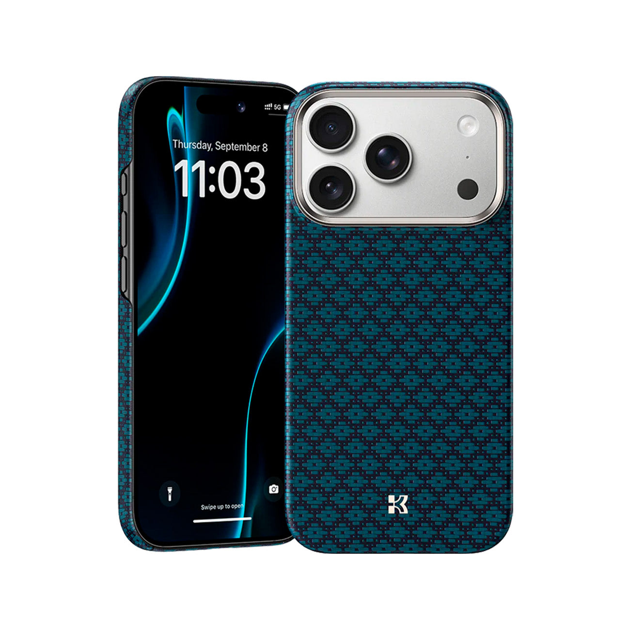Benks Funda ArmorGrid de Fibra de Aramida Kevlar 1000D para iPhone 17 Pro Max/18 Pro Max Compatible con MagSafe, Azul Collector’s Edition