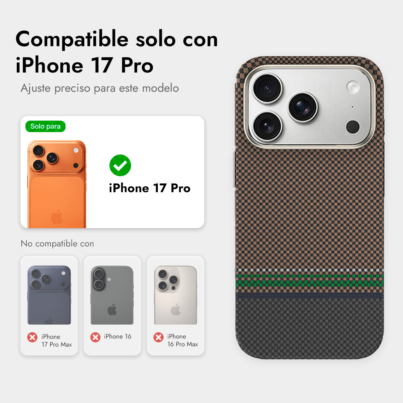Benks Funda Prestige Pro de Fibra de Aramida Kevlar para iPhone 17 Pro/18 Pro Compatible con MagSafe, Dorada