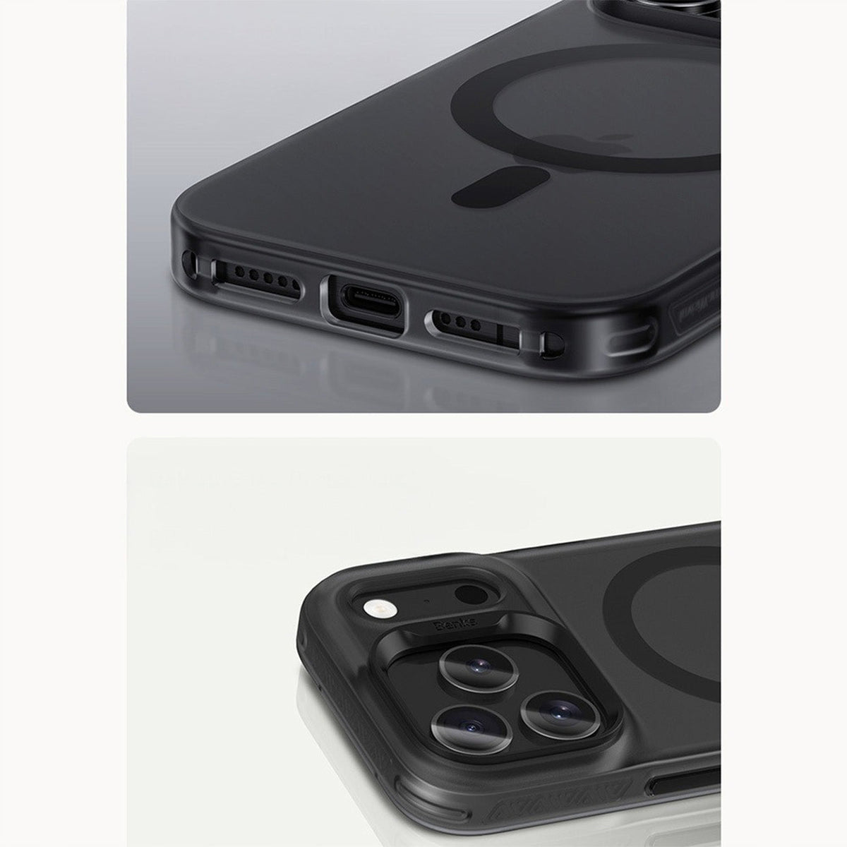 Benks Funda con Airbags Anticaídas para iPhone 17 Compatible con MagSafe, Negra