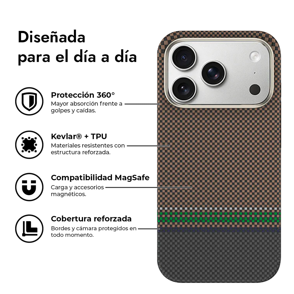 Benks Case for iPhone 17 Pro Max - Prestige Pro Gold Kevlar Fiber MagSafe Case, Ultra-Thin with Camera Button and Precise Fit