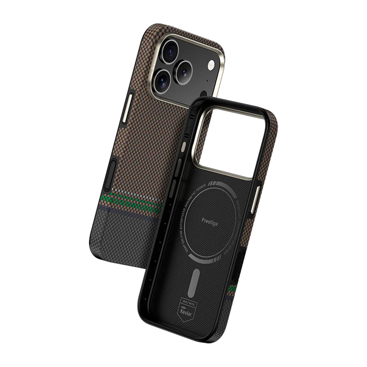Benks Case for iPhone 17 Pro Max - Prestige Pro Gold Kevlar Fiber MagSafe Case, Ultra-Thin with Camera Button and Precise Fit