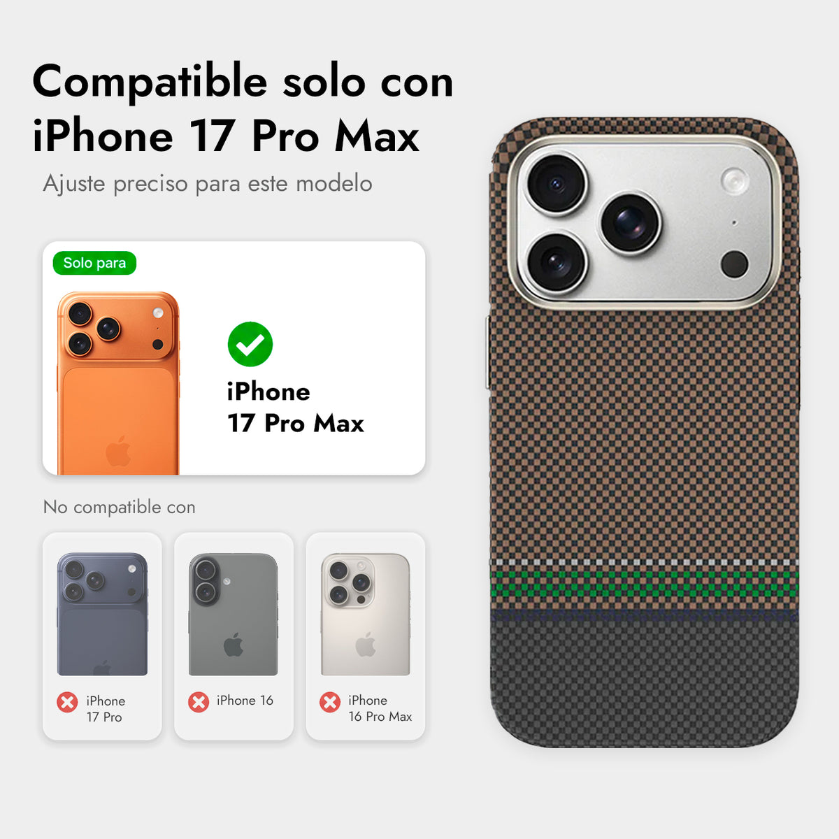 Benks Case for iPhone 17 Pro Max - Prestige Pro Gold Kevlar Fiber MagSafe Case, Ultra-Thin with Camera Button and Precise Fit