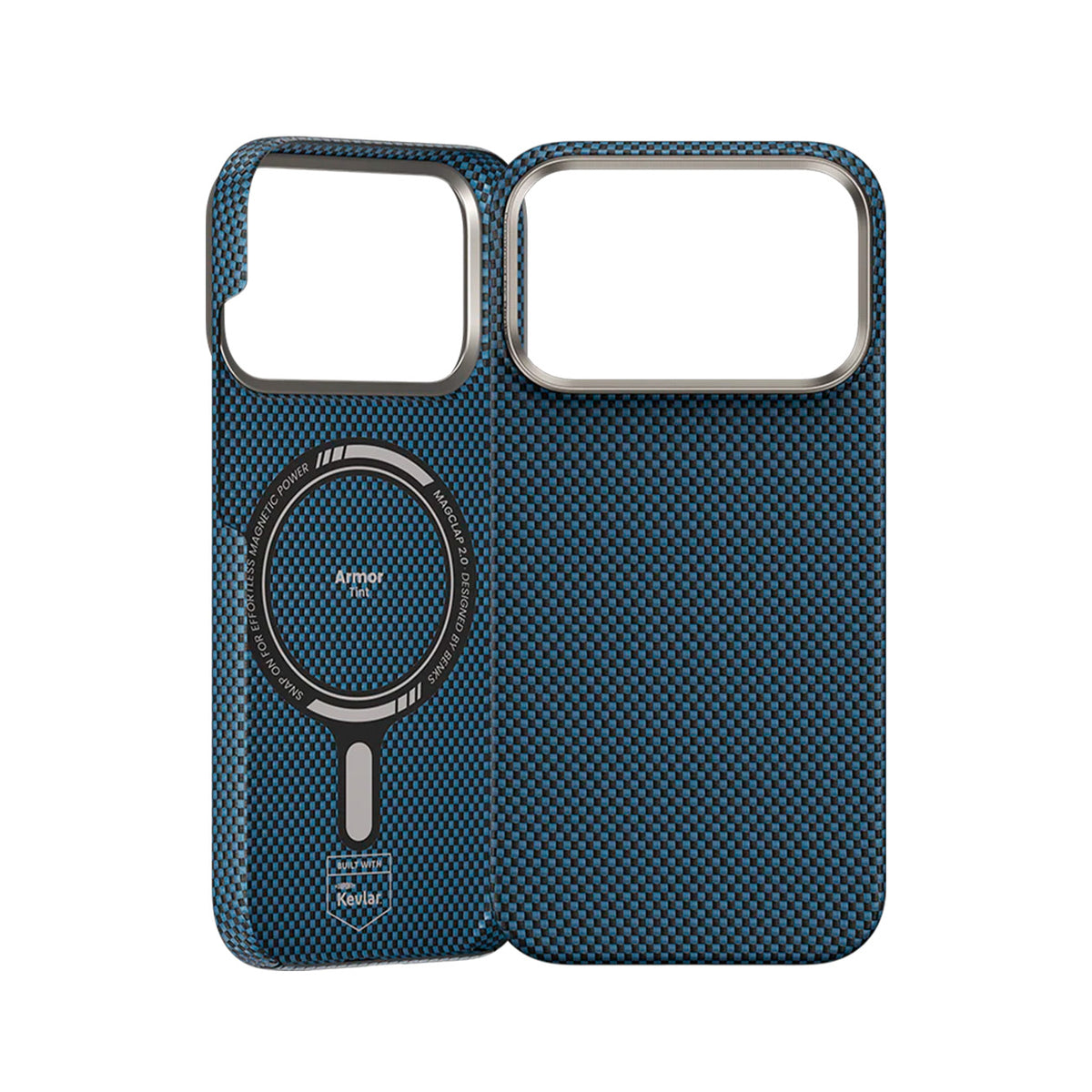 Benks Funda ArmorTint de Fibra de Aramida Kevlar para iPhone 17 Pro Max/18 Pro Max Compatible con MagSafe, Azul