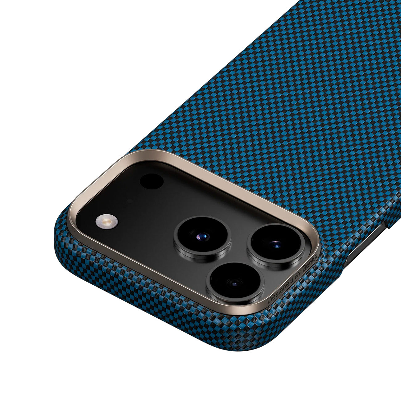 Benks Funda ArmorTint de Fibra de Aramida Kevlar para iPhone 17 Pro/18 Pro Compatible con MagSafe, Azul