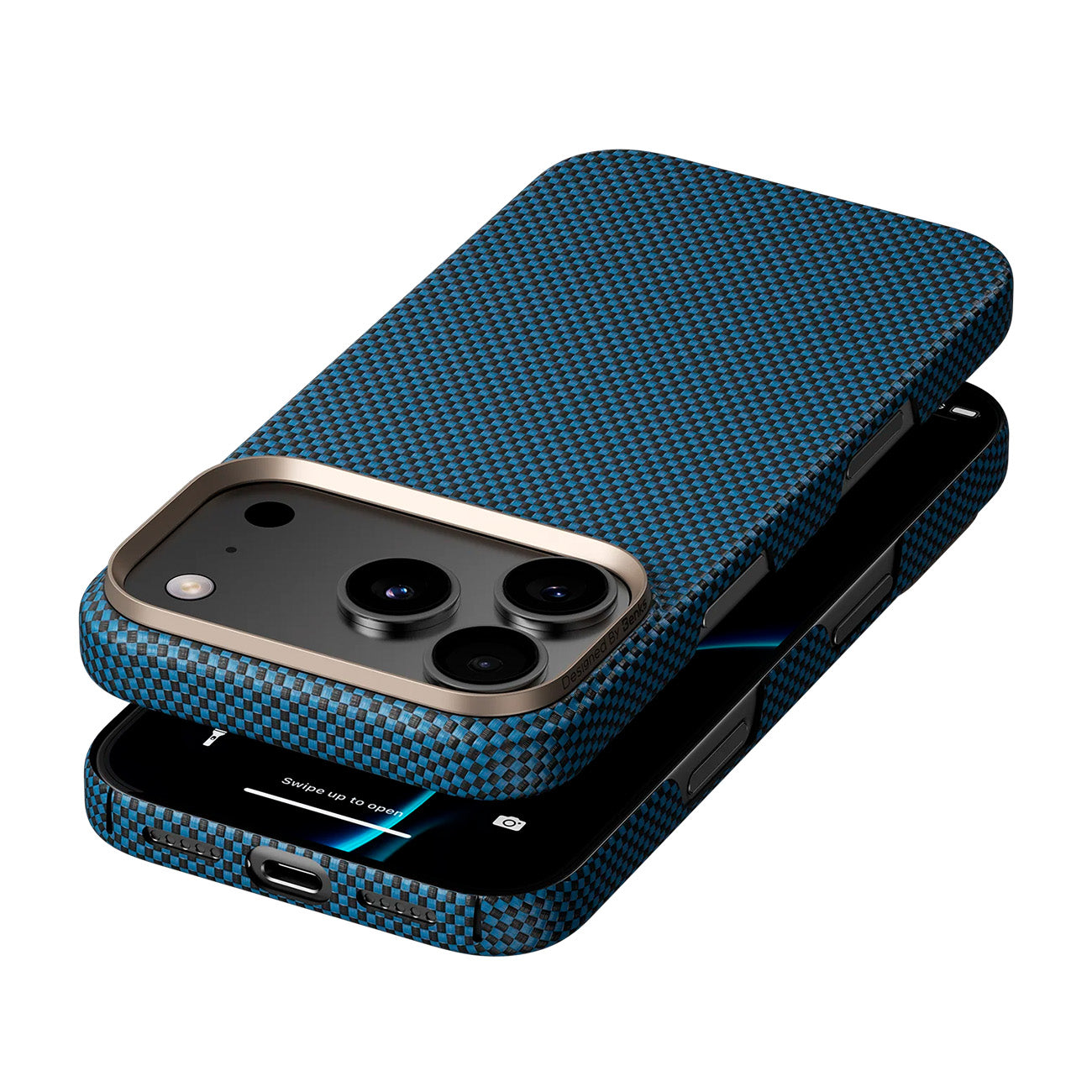 Benks Funda ArmorTint de Fibra de Aramida Kevlar para iPhone 17 Pro/18 Pro Compatible con MagSafe, Azul