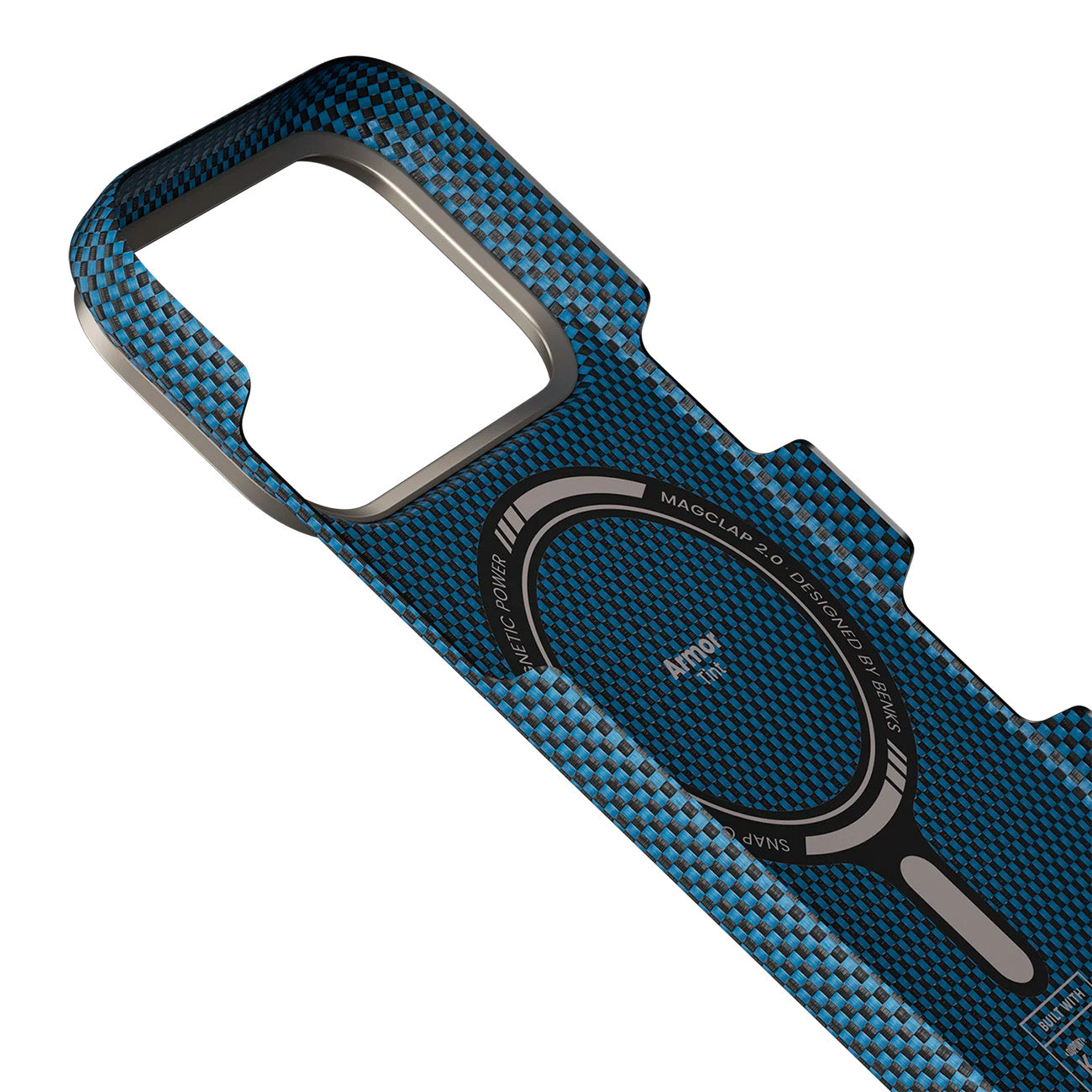 Benks Funda ArmorTint de Fibra de Aramida Kevlar para iPhone 17 Pro Max/18 Pro Max Compatible con MagSafe, Azul