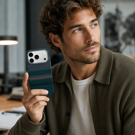 Benks Case for iPhone 17 Pro - Aurora Green Kevlar Fiber MagSafe Case, Ultra-Thin Design and Precise Fit