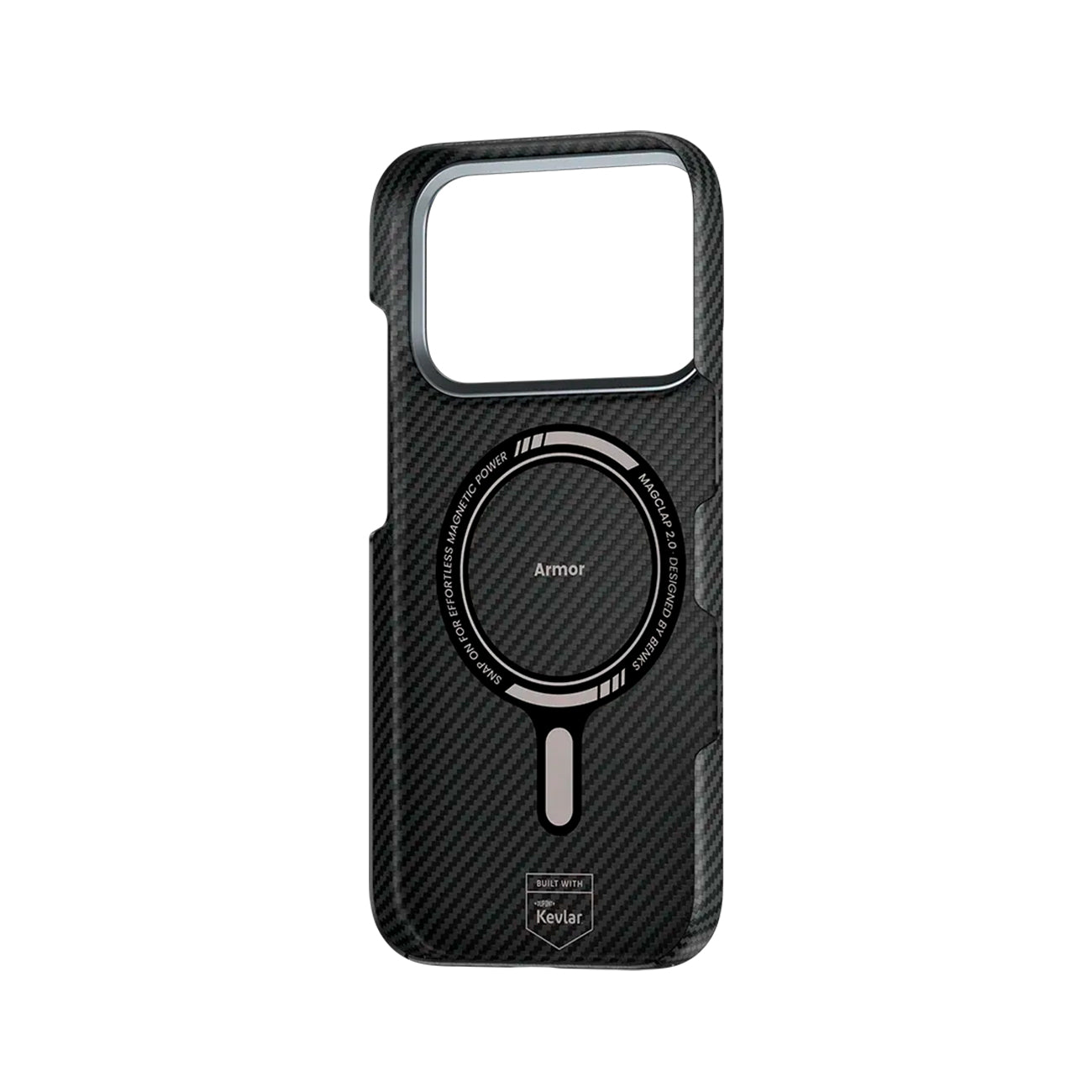 Benks Funda ArmorPro Prestige de Fibra de Aramida Kevlar 600D para iPhone 17 Pro/18 Pro Compatible con MagSafe, Negra