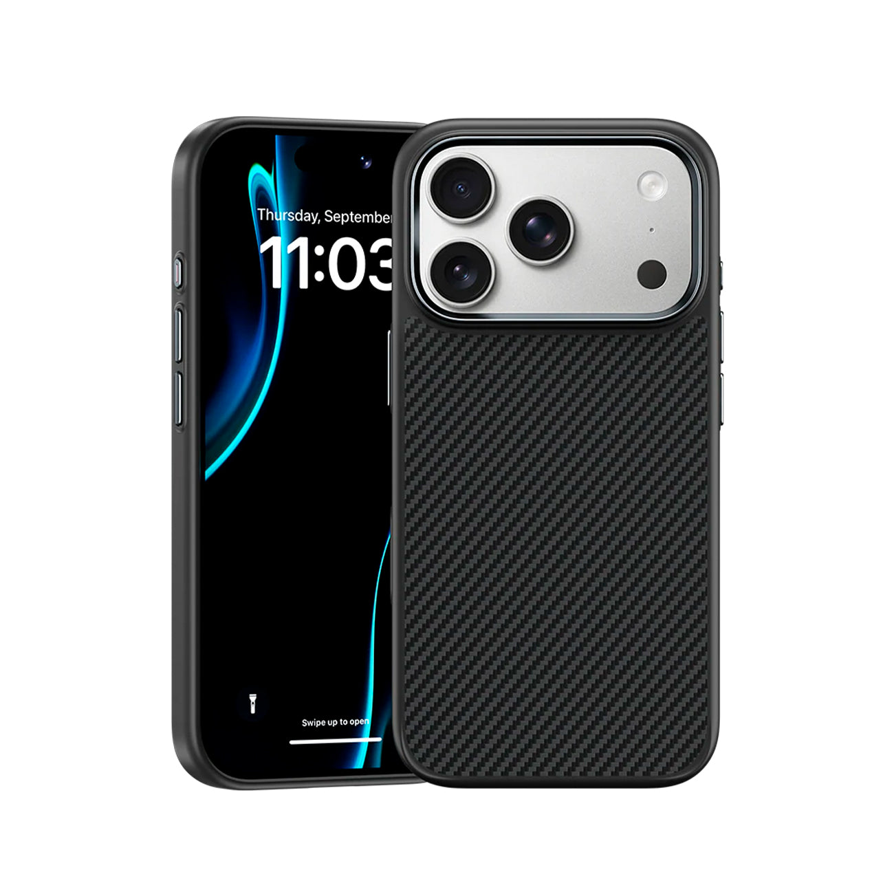 Benks Funda ArmorPro Prestige de Fibra de Aramida Kevlar 600D para iPhone 17 Pro/18 Pro Compatible con MagSafe, Negra