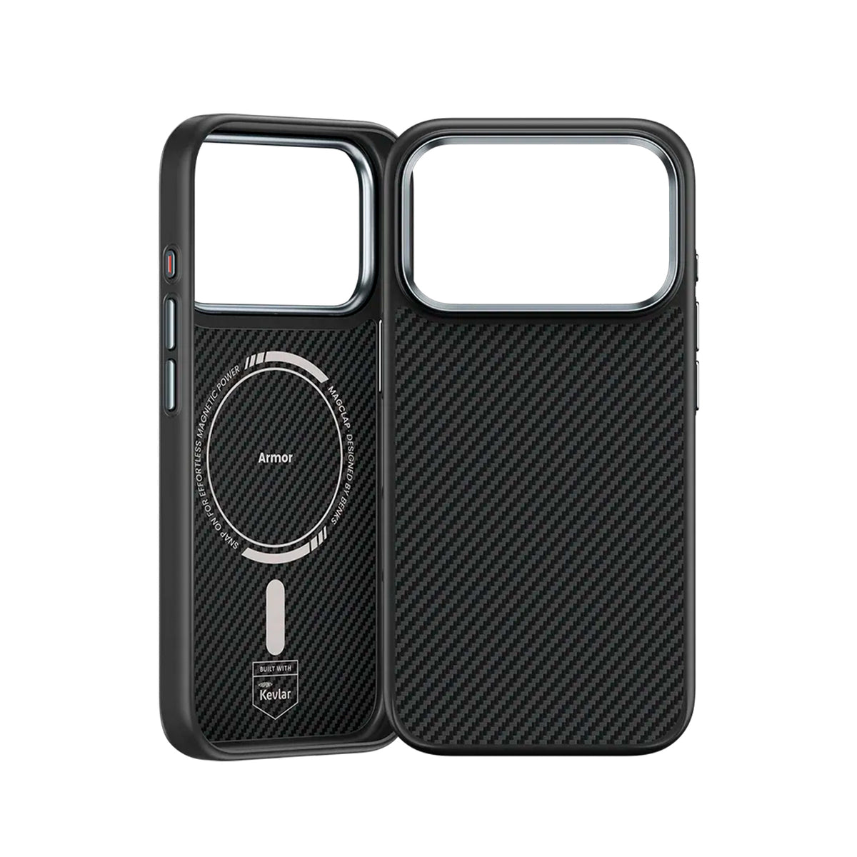 Benks Funda ArmorPro Prestige de Fibra de Aramida Kevlar 600D para iPhone 17 Pro/18 Pro Compatible con MagSafe, Negra