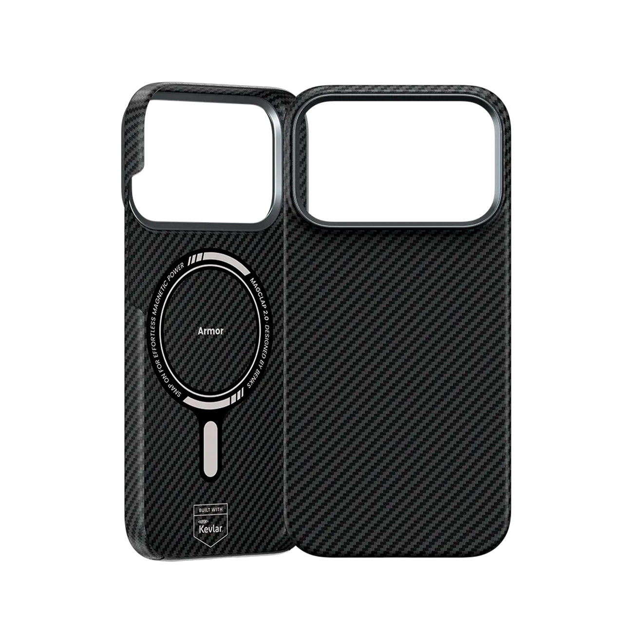 Benks Funda ArmorPro Prestige de Fibra de Aramida Kevlar 600D para iPhone 17 Pro Max/18 Pro Max Compatible con MagSafe, Negra