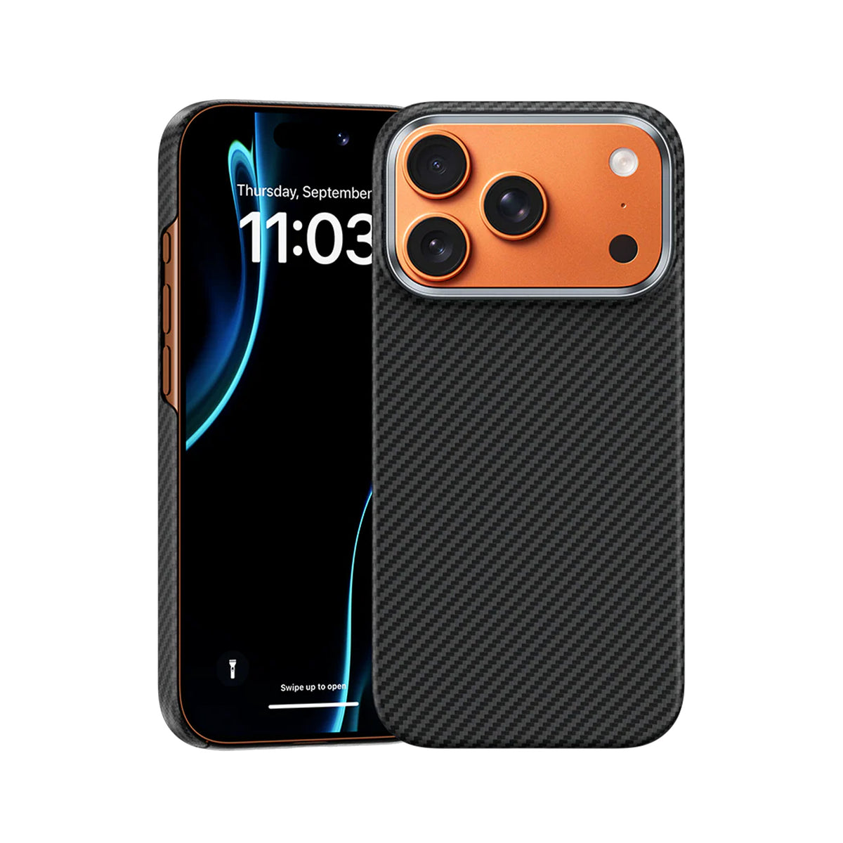 Benks Funda para iPhone 17 Pro Max – Carcasa con MagSafe de Fibra Kevlar 600D Negra, Ultrafina y Protección Anticaídas con Ajuste Preciso