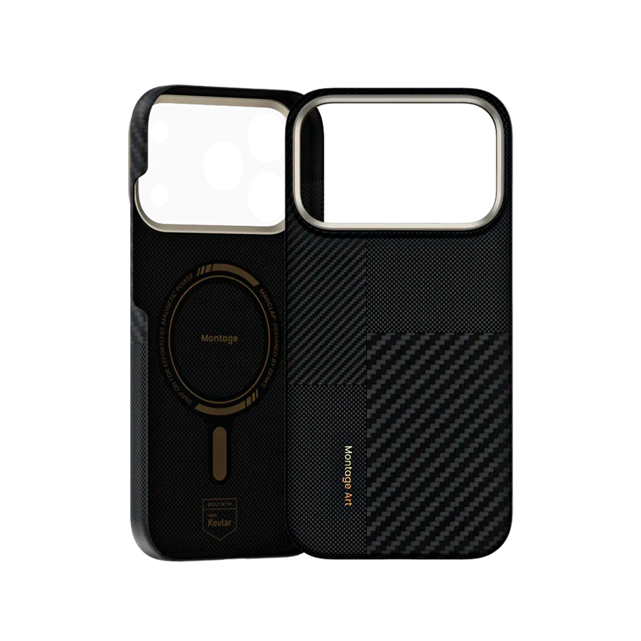 Benks Funda ArmorPro Montage de Fibra de Aramida Kevlar 600D + 1500D para iPhone 17 Pro/18 Pro Compatible con MagSafe, Negra