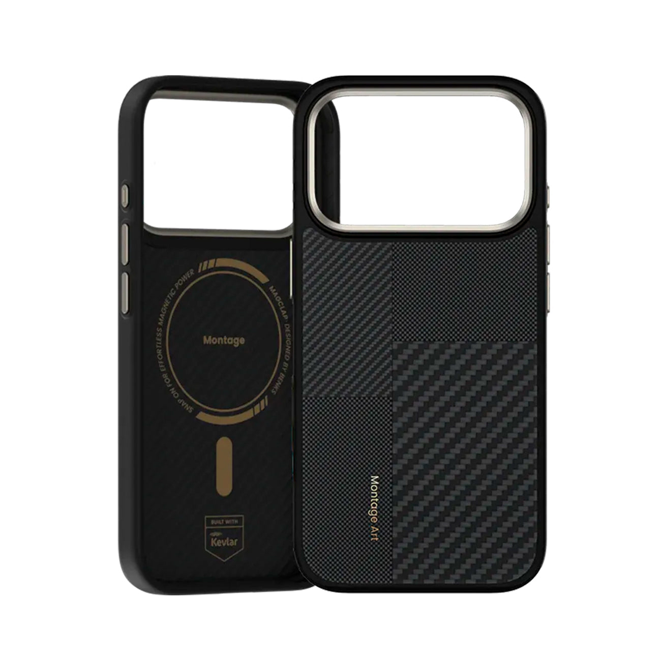 Benks Funda ArmorPro Montage de Fibra de Aramida Kevlar para iPhone 17 Pro/18 Pro Compatible con MagSafe, Negro
