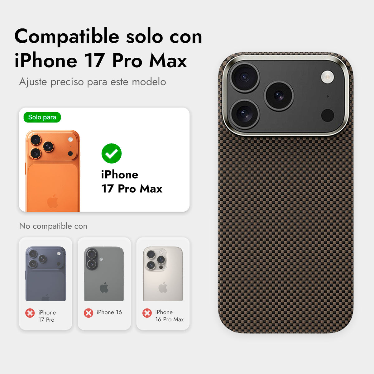Benks Funda de Fibra de Aramida Kevlar 1000D para iPhone 17 Pro Max/18 Pro Max Compatible con MagSafe, Dorada