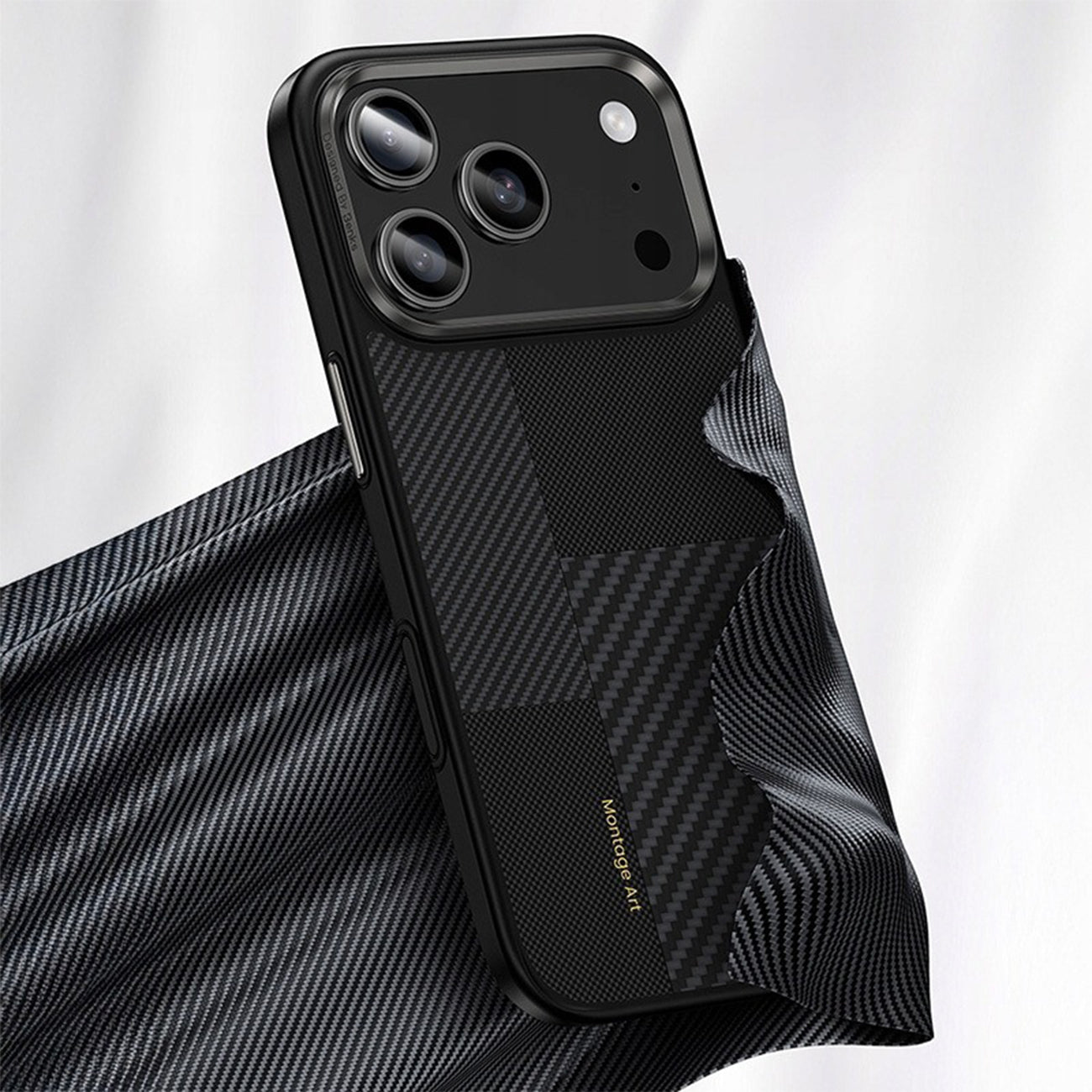 Benks Funda ArmorPro Montage de Fibra de Aramida Kevlar 600D + 1500D para iPhone 17 Pro Max/18 Pro Max Compatible con MagSafe, Negra