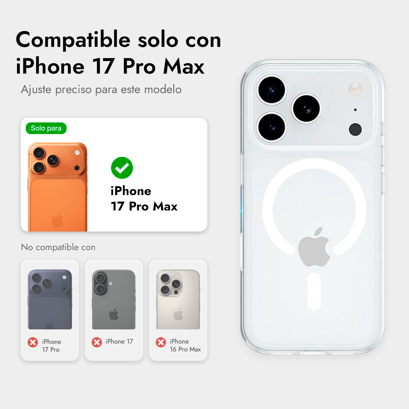Benks Funda de Cristal para iPhone 17 Pro Max/18 Pro Max Compatible con MagSafe, Transparente
