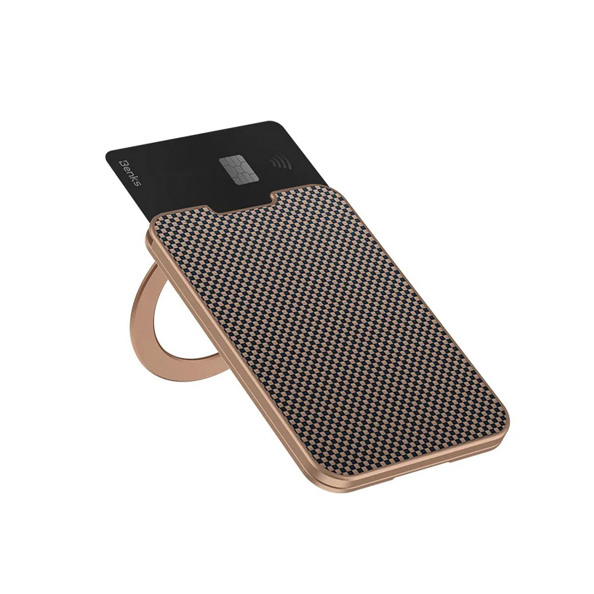 Benks Tarjetero Magnético ArmorGo de Fibra de Aramida Kevlar, Dorado