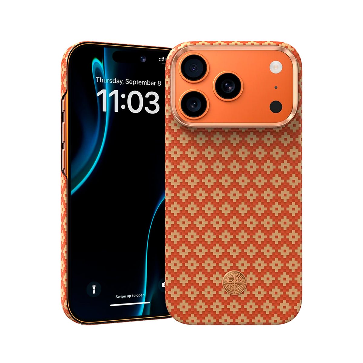 Benks Funda ArmorAir ArmorGrid de Fibra de Aramida Kevlar para iPhone 17 Pro/18 Pro, Naranja Fortuna