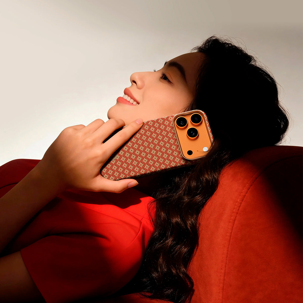 Benks Funda ArmorAir ArmorGrid de Fibra de Aramida Kevlar para iPhone 17 Pro/18 Pro, Naranja Fortuna