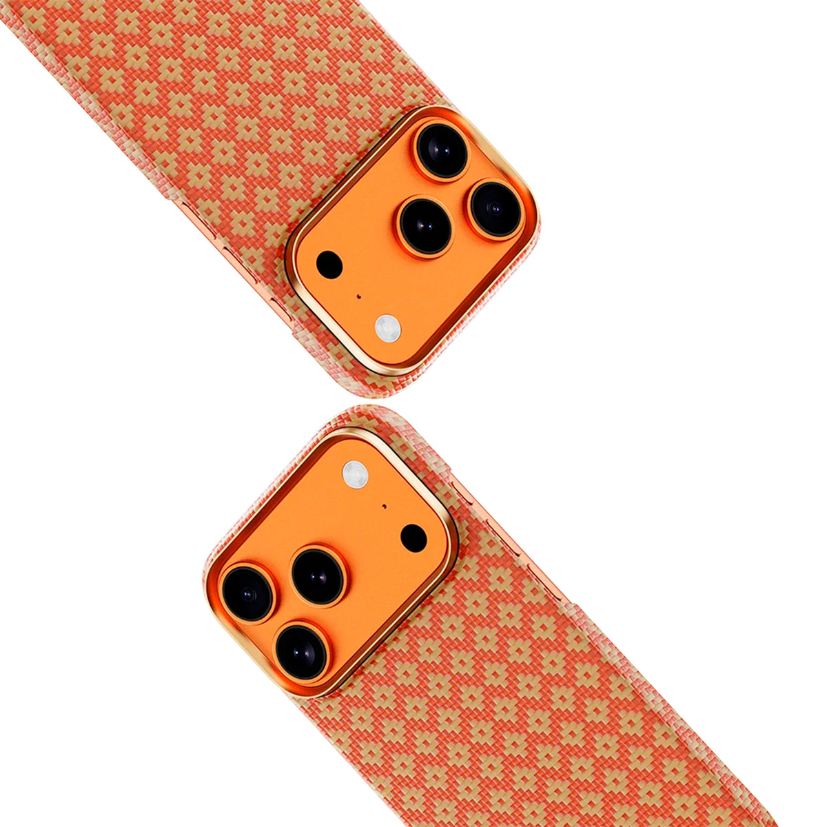Benks Funda ArmorAir ArmorGrid de Fibra de Aramida Kevlar para iPhone 17 Pro/18 Pro, Naranja Fortuna