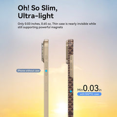 RAPTIC Funda Skin Origin de Fibra de Aramida para iPhone 16 Pro Max Compatible con MagSafe, Humble