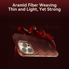 RAPTIC Funda Skin Bionic de Fibra de Aramida para iPhone 16 Pro Compatible con MagSafe, Snake