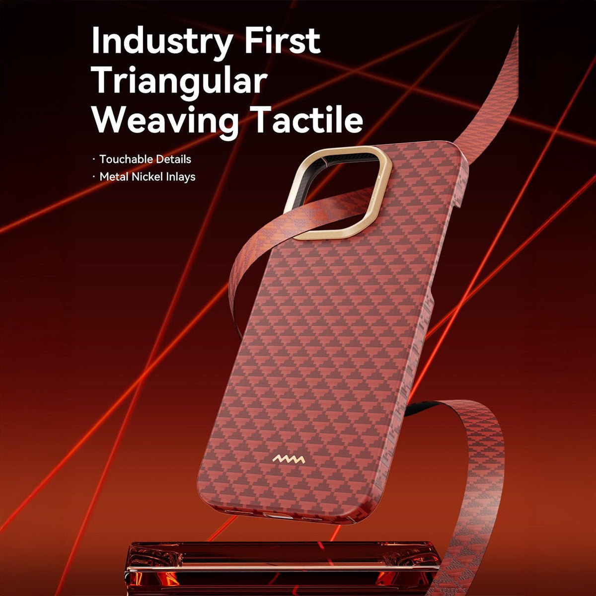RAPTIC Funda Skin Origin de Fibra de Aramida para iPhone 16 Pro Max Compatible con MagSafe, Oriental
