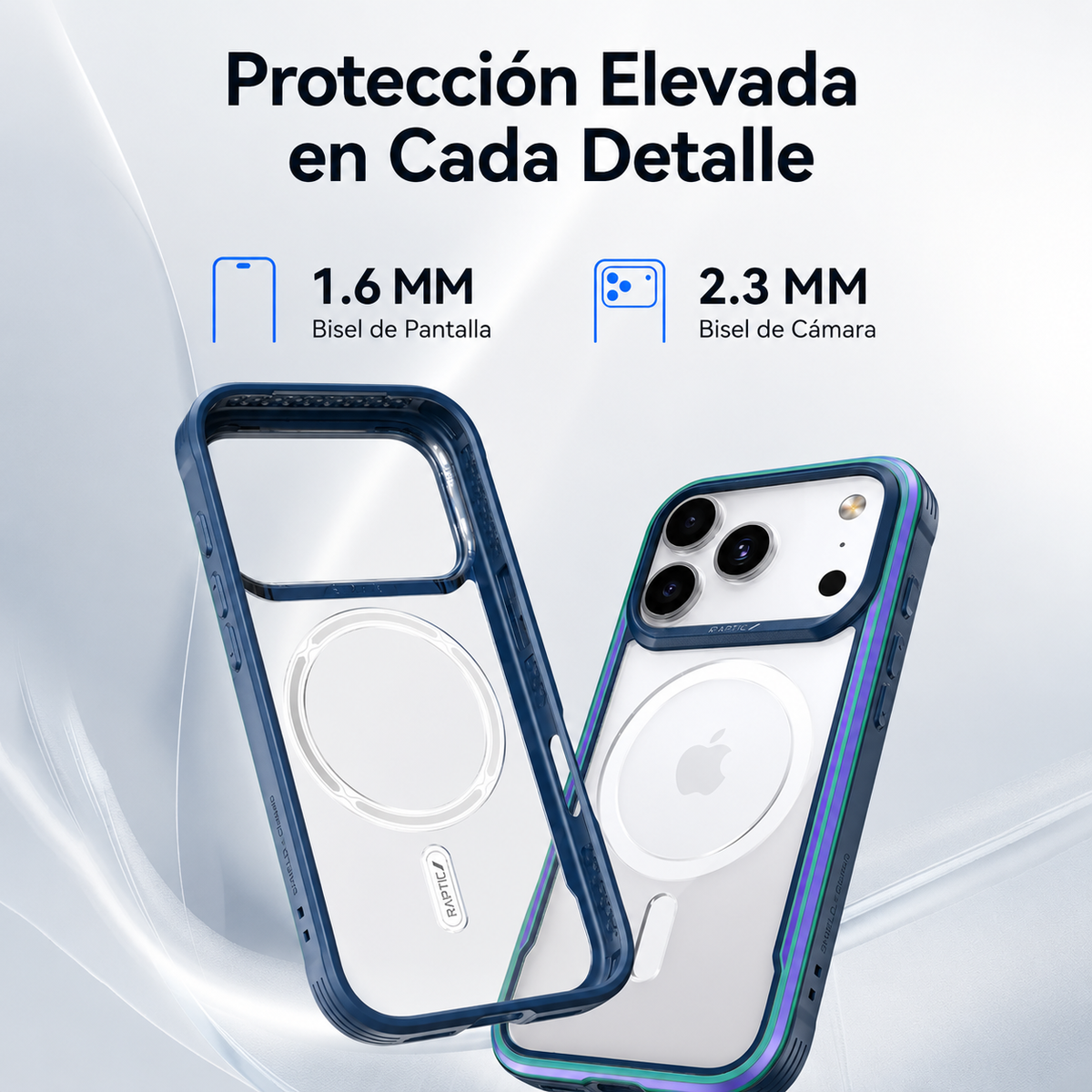 RAPTIC Funda Shield Classic para iPhone 17 Pro/18 Pro Compatible con MagSafe, Iridescent
