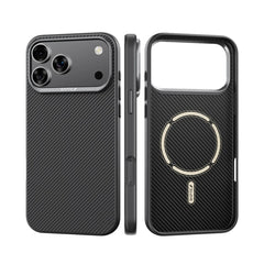 RAPTIC Funda de Doble Fibra de Aramida 600D para iPhone 17 Pro Max Compatible con MagSafe, Negro
