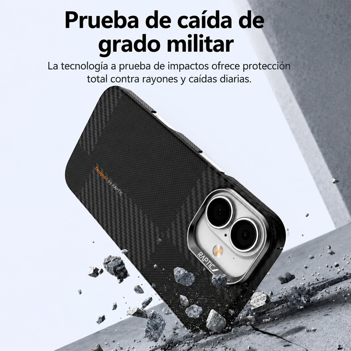 RAPTIC Funda Geotik de Fibra de Aramida para iPhone 17 Compatible con MagSafe, Mondrian