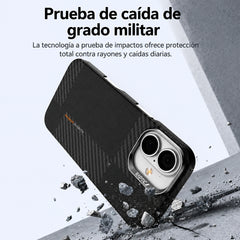 RAPTIC Funda Geotik Compatible con MagSafe Fibra de Aramida iPhone 17 Mondrian