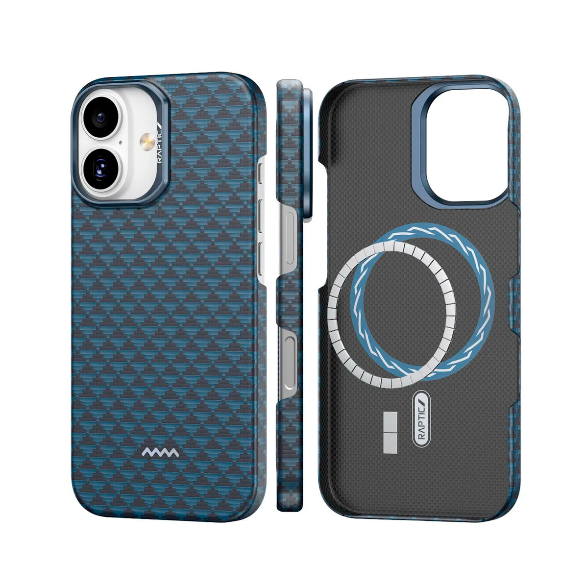 RAPTIC Funda Origen Natural de Fibra de Aramida para iPhone 17 Compatible con MagSafe, Profound