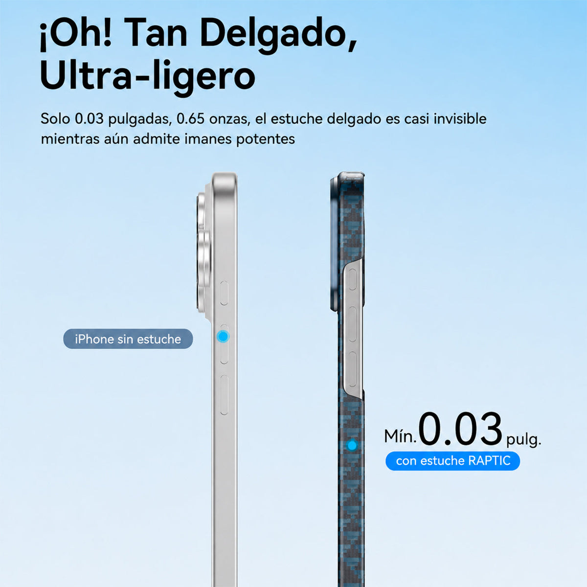 RAPTIC Funda Origen Natural de Fibra de Aramida para iPhone 17 Compatible con MagSafe, Profound