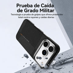 RAPTIC Funda Geotik Compatible con MagSafe Fibra de Aramida iPhone 17 Pro Mondrian