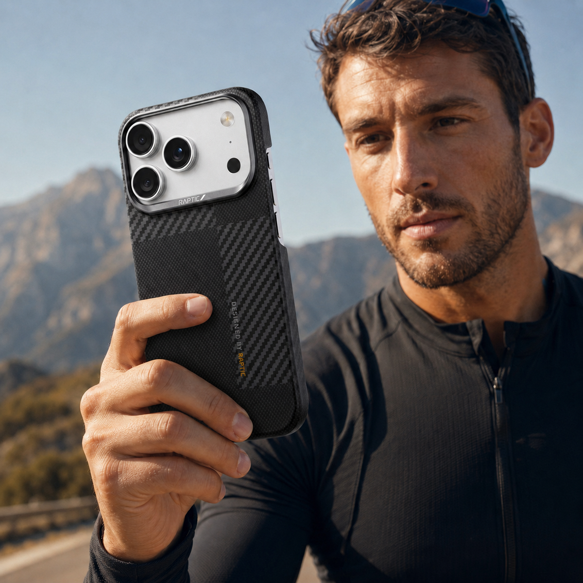 RAPTIC Funda Geotik de Fibra de Aramida para iPhone 17 Pro/18 Pro Compatible con MagSafe, Mondrian