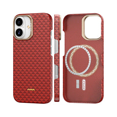 RAPTIC Funda Origen Natural de Fibra de Aramida para iPhone 17 Compatible con MagSafe, Oriental