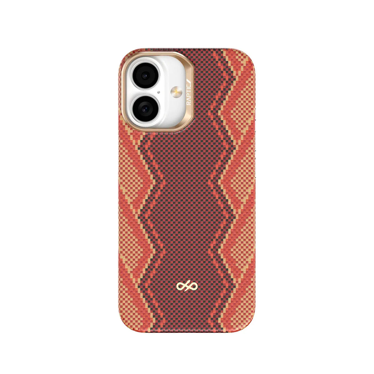 RAPTIC Funda Skin-Bionic de Fibra de Aramida para iPhone 17 Compatible con MagSafe, Snake