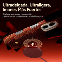 RAPTIC Funda Compatible con MagSafe Skin-Bionic Fibra de Aramida iPhone 17 Snake