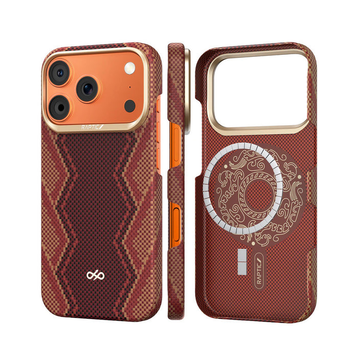 RAPTIC Case for iPhone 17 Pro - MagSafe Aramid Fiber Skin Bionic Snake, Protection and Precise Fit