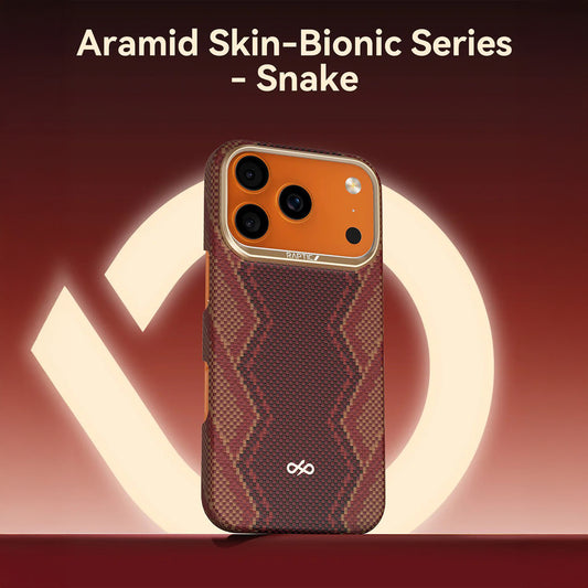 RAPTIC Funda para iPhone 17 Pro Max – Carcasa MagSafe de Fibra de Aramida Skin Bionic Snake, Protección y Ajuste Preciso