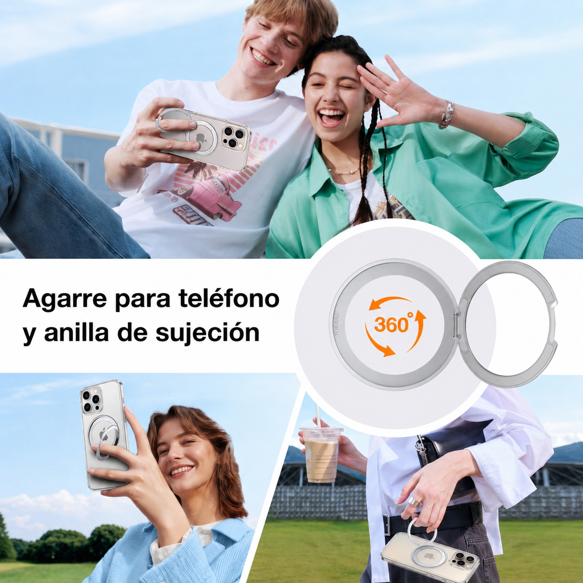 TORRAS Funda Ostand Pro Series con Soporte para iPhone 16 Pro Compatible con MagSafe, Transparente