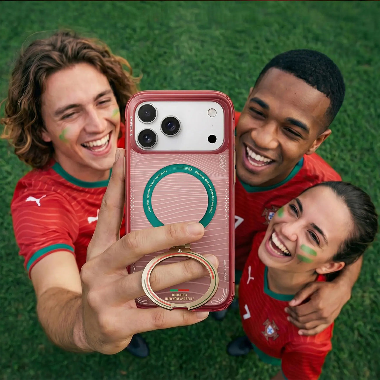 TORRAS × Portuguese Football Federation Limited Edition Funda Ostand Q3 Air Series iPhone 17 Pro/18 Pro Wave of Passion