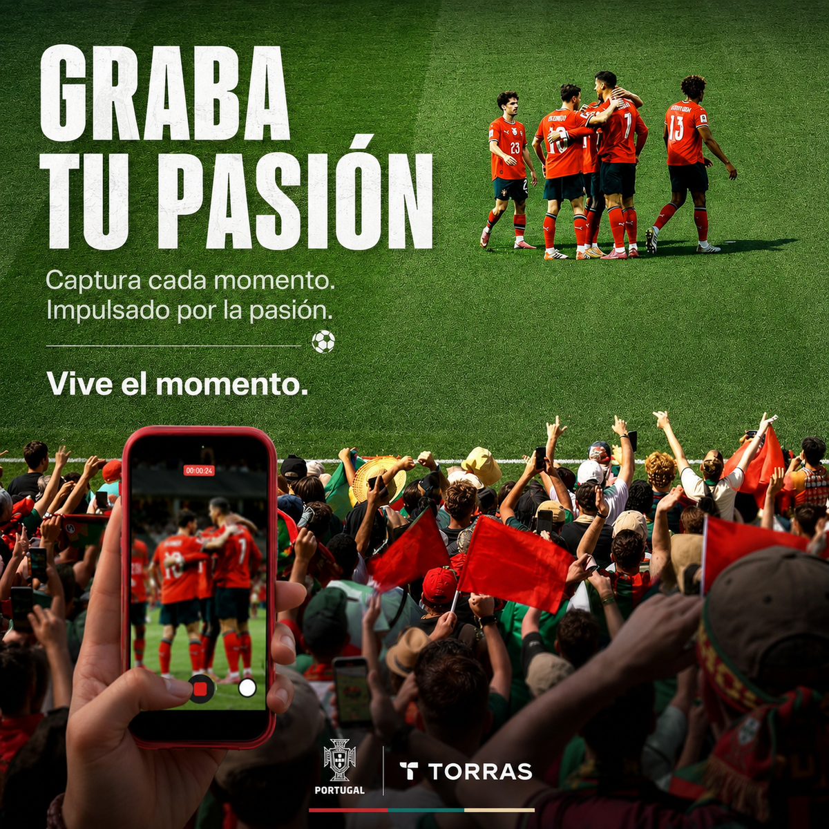 TORRAS × Portuguese Football Federation Limited Edition Funda Ostand Q3 Air Series iPhone 17 Pro/18 Pro Wave of Passion